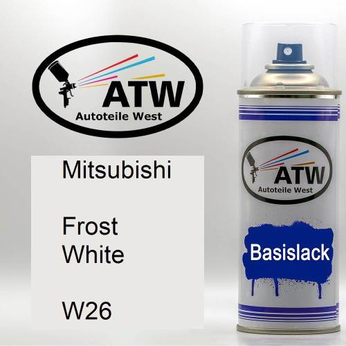 Mitsubishi, Frost White, W26: 400ml Sprühdose, von ATW Autoteile West.